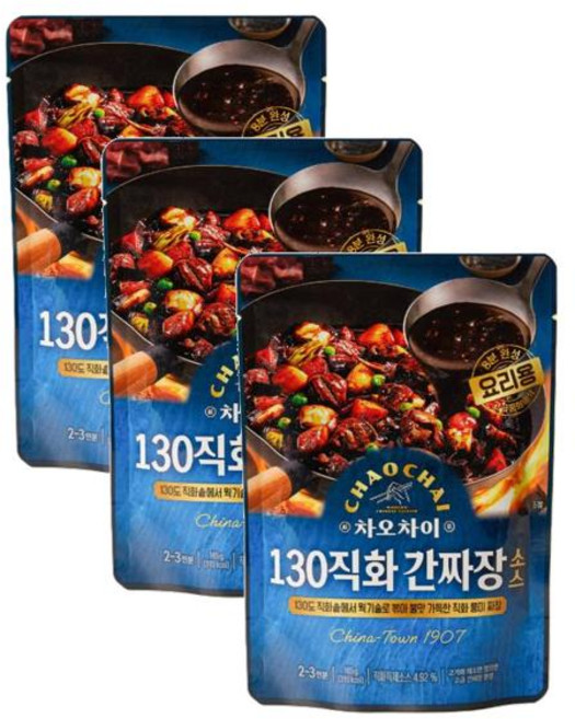 차오차이 130직화간짜장소스(요리소스) 165g 3개, 2세트