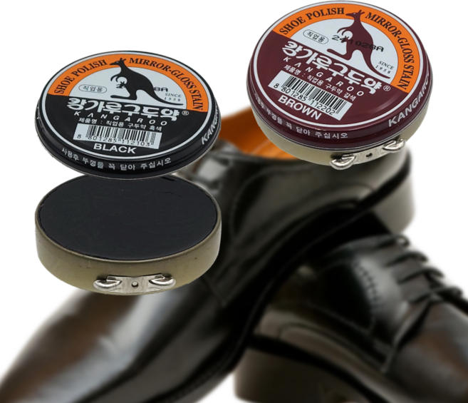 가죽 보호 광택 구두약 직업용 캉가루 구두 광택제 검정 갈색, 2번_직업용 갈색