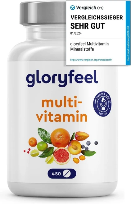 독일 Gloryfeel 글로리필 고용량 종합 멀티 비타민 450정, 1개 - 쿠팡