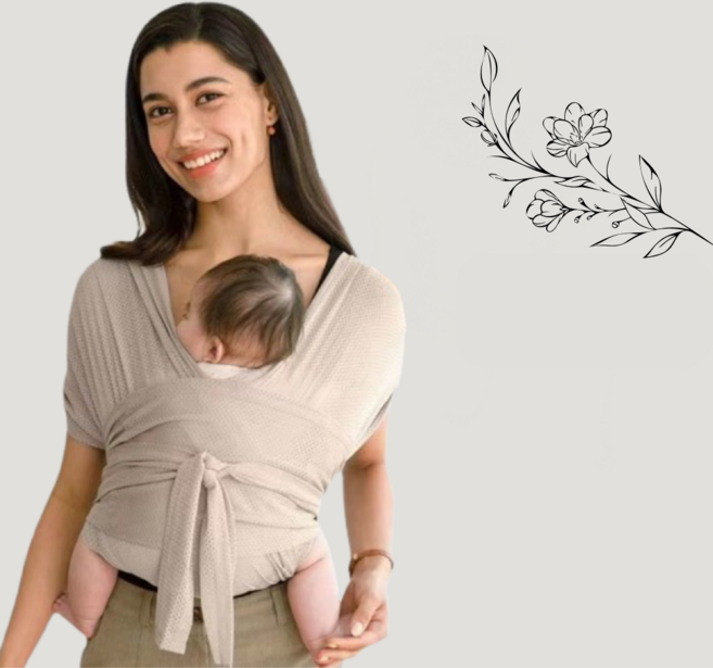 슬링 신생아 에어 아기띠, 베이지