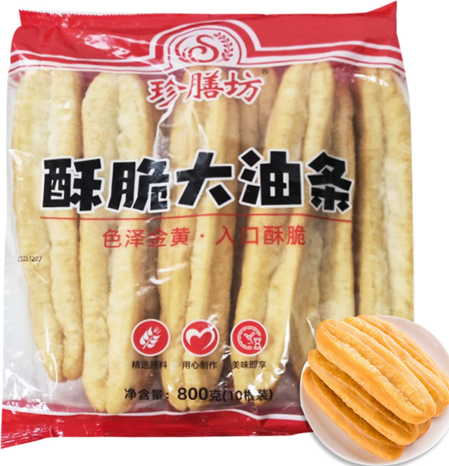 홍홍 중국식품 진선방 소취대유톨 유티아오 유툐 요우티아오 유톨 YOUTIAO 중국꽈배기 중국식 아침, 1개, 800g
