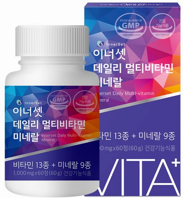 이너셋 데일리 멀티비타민 미네랄, 60정, 1개 - 쿠팡