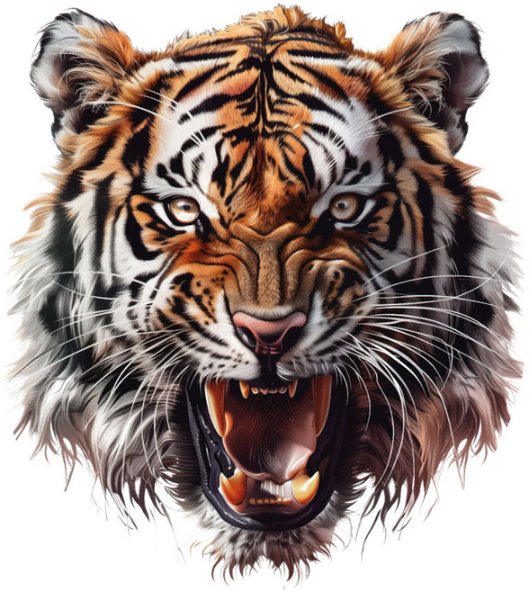 포인트 데코 호랑이스티커 자동차 스티커 차량데칼스티커 방수 흠집커버 투명스티커 대형, B/02