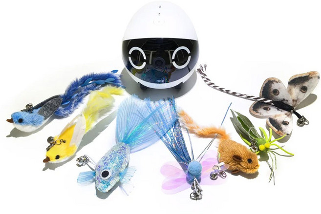 롤라미니 CCTV 로봇 집안 순찰하는 이동식 홈카메라 (중간충전없이 3주동안 사용가능) by 왓더펫, 롤라미니 & 캣티저 악세서리세트