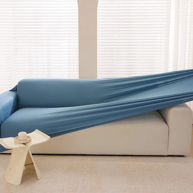 코팅블루 먼지없는 알러지케어 늘어나는 쇼파커버+쿠션커버 세트, 1개, 03.오션블루