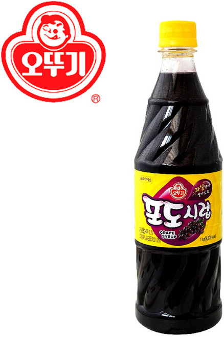 오뚜기 포도시럽 1kg 1개 슬러시시럽 원액음료 과일향시럽 포도향슬러시