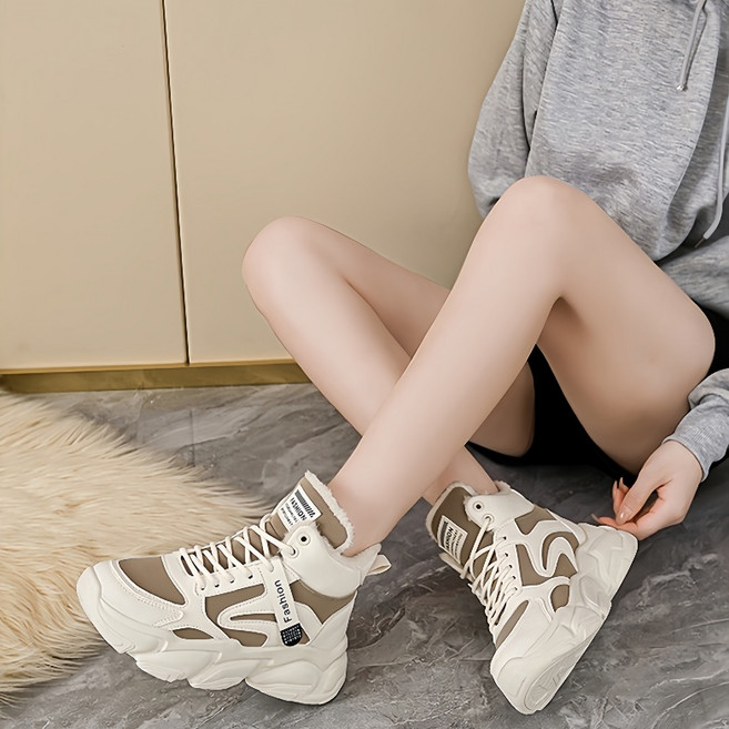 스타일닥터 여성 겨울 운동화 방한화 클래식 키높이 운동화 스니커즈 데일리 러닝화 미끄럼방지신발