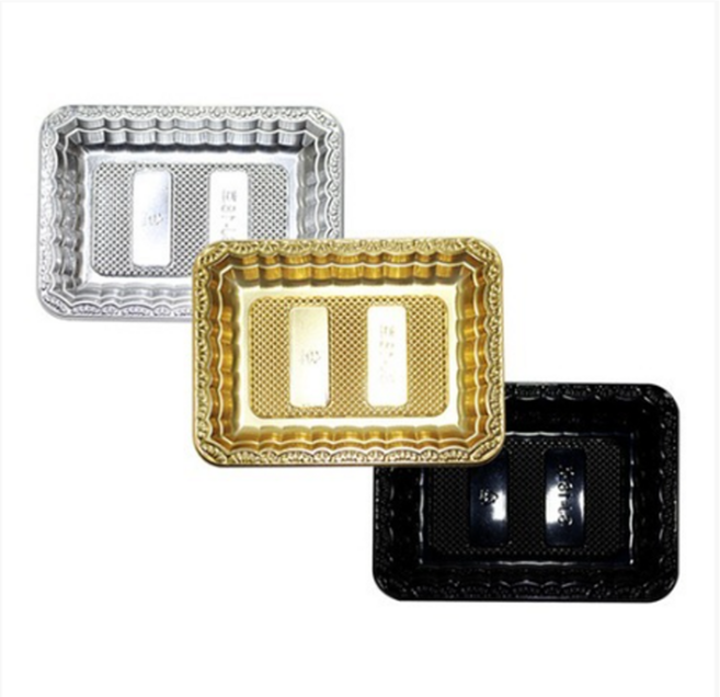 PET 고급정육트레이 18호 금색, 1박스, 600개입