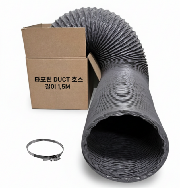 덕트몰 천자바라 주름관 덕트 호스 1.5M 150cm 1500mm, 1개