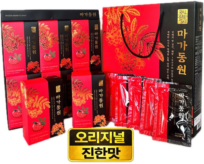 마가동원 진한맛 (맛과향이 진함) 프리미엄 고농축 건강즙 진한맛 (30포) / 건강즙 / 마가목열매즙 / 건강음료 / 부모님선물 / 선물세트 /마가목 진액 /마가목열매 추출, 1개, 2.1L