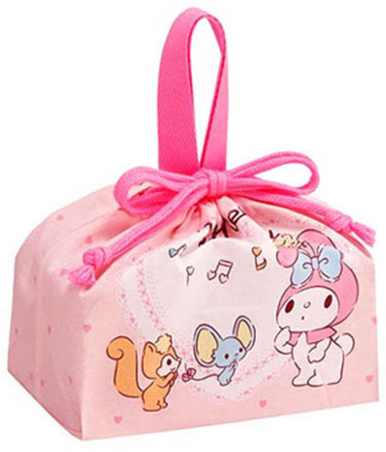 마이멜로디 뮤직 도시락주머니 조리개 도시락가방 도시락파우치, 1개