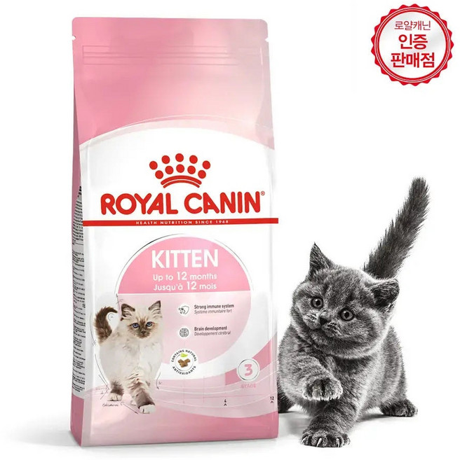 로얄캐닌 고양이 사료 키튼 아기 고양이 사료 성장기 필수영양소, 1개, 소, 4kg