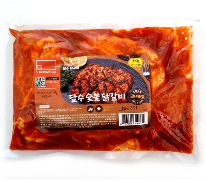 국내산 닭으로만든 숯불닭갈비 1kg(4인분)/냉장제품, 1kg, 1개