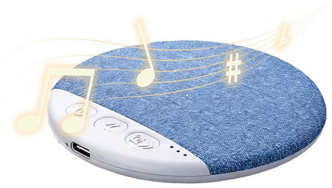 미니 수면용 블루투스 스피커 MP3 무선 오디오 음악 초슬림 차단 타이머 사운드바 플레이어 자연음 백색소음 기능, 중국, Blue