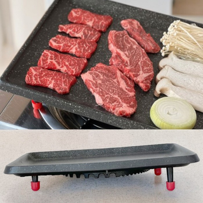 (국내생산) 사각 코팅 연기 없는 소고기 삼겹살 대박 불판, 불판 대박플러스, 1개
