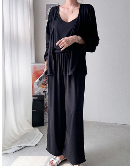 마이쏭 여성 빅사이즈 와이드팬츠 가디건 나시 팬츠 데일리룩 NEW리사가디건쓰리피스