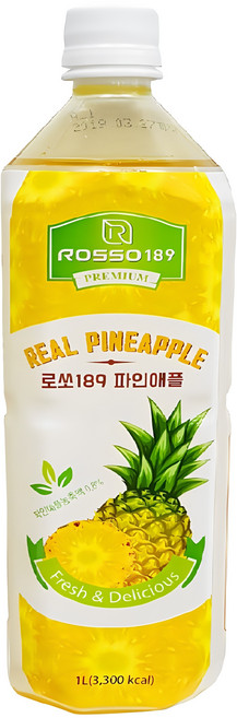 로쏘189 파인애플 음료베이스, 1L, 1개