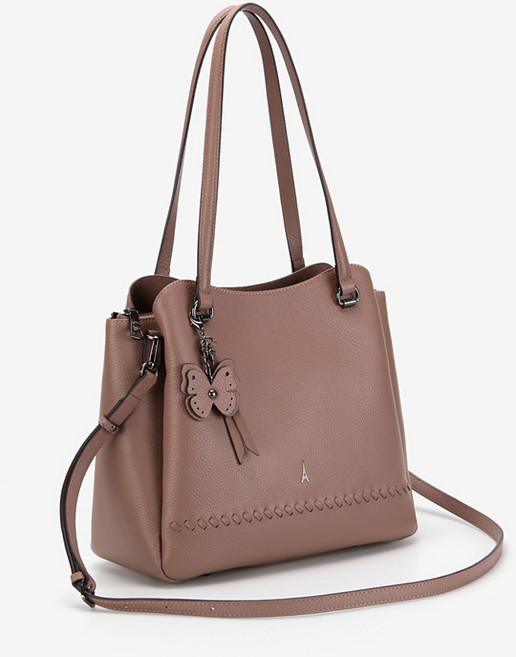 엘레강스 엄마선물적당한사이즈와 커다란3칸의 포켓으로 수납이좋은 천연소가죽 숄더&크로스백