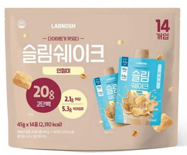 랩노쉬 슬림쉐이크 인절미, 630g, 1개