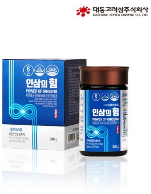 대동고려삼 인삼의힘 국내산 인삼농축액 100% 함유 건강기능식품, 240g, 5개
