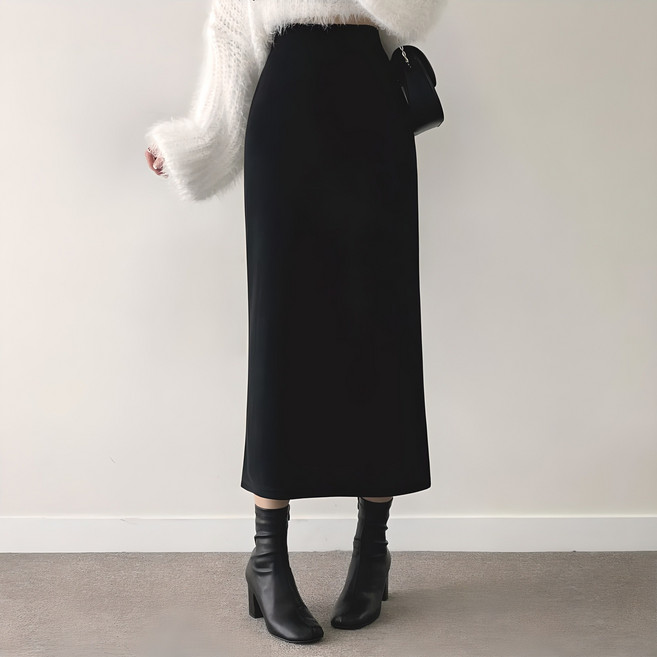 위드후이린 여성용 스판짱짱 밴딩 롱 스커트