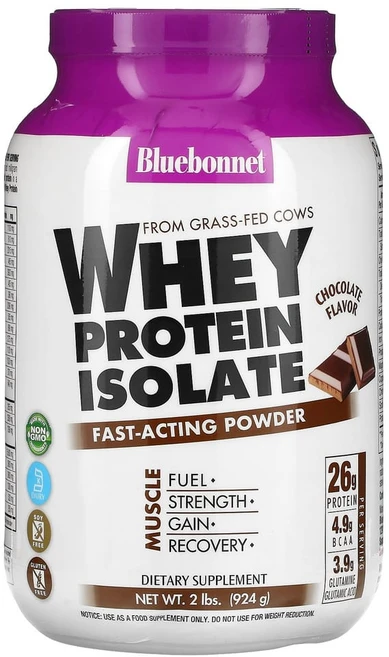 뉴트리션 블루보넷 분리 유청 단백질 자연 초콜릿 2lbs (924g), 1개, 924g - 쿠팡