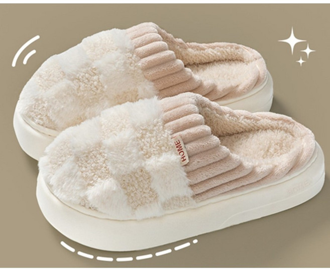 엔도리 따뜻하고 폭신한 겨울 털실내화