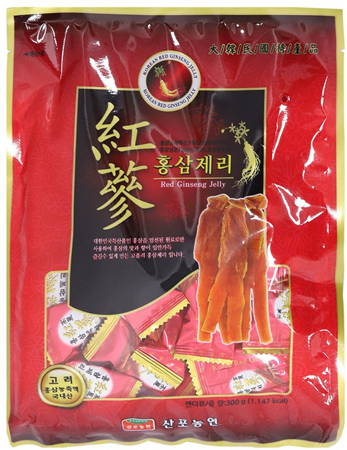 고려홍삼 홍삼젤리 쫀득한 홍삼간식, 300g, 4개