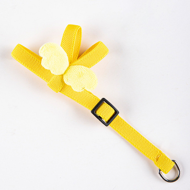 까마느 앵무새 작은 날개 소형 대형 앵무 하네스 리드줄 목줄, 1개, 노란색