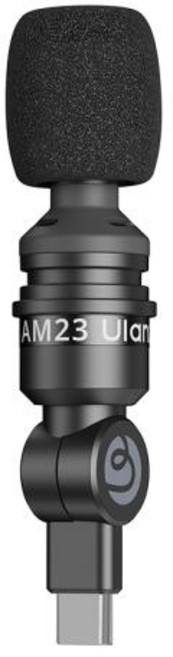 카메라 비디오 샷건 마이크 캠코더용 스마트폰용 호환용 Ulanzi C 타입 미니 브이로그 녹화용 울트라 컴팩트 라이브 360 ° 무지향성 콘덴서 AM23, 01 Black, 01 CHINA, 1개