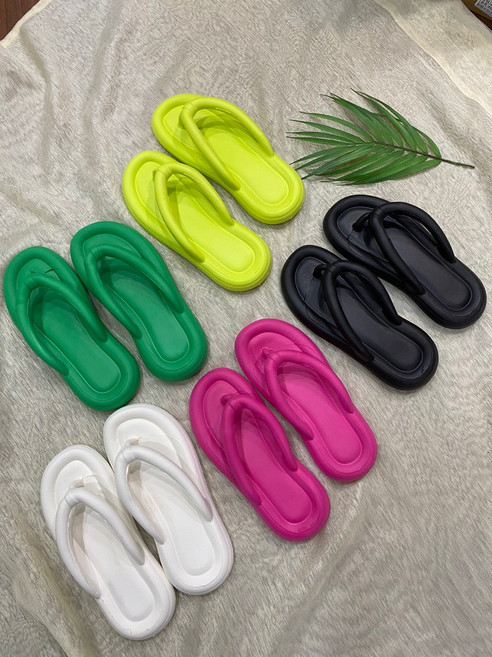 (무배 ) 말랑 폭신 발 편한 네온 컬러 푸딩 쪼리