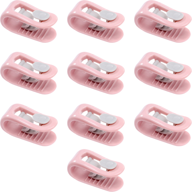 멜팅마켓 침대 이불 고정 클립 집게, 10개, 핑크
