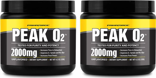 프리마포스 운동보충제 피크 O2 파우더 2000mg 무맛 60회분 2병, 2개 - 쿠팡