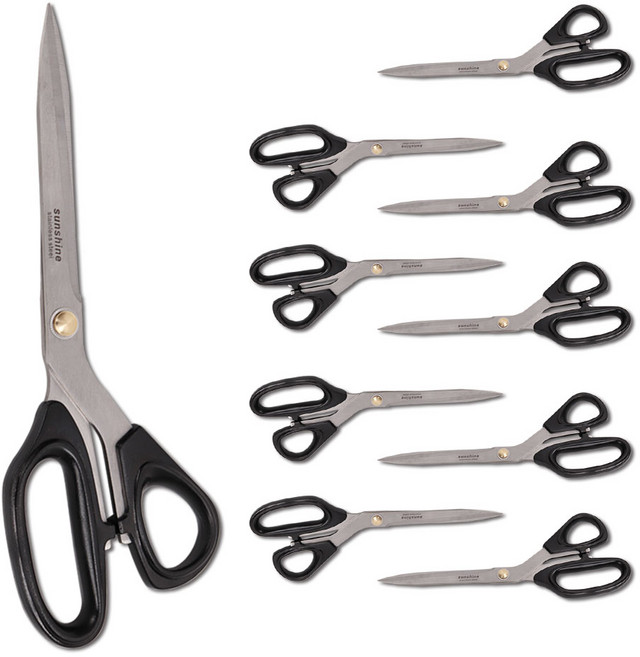 썬샤인 피올라 심플핸디 냉면 가위 SKS-02, 블랙, 10개