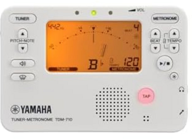 야마하 YAMAHA 튜너메트로 놈 아이보리 TDM-710IV 튜너와 메트로 놈을 동시에 사용할 수 있는 일상 연습에 최적의 사운드백 기능, 1개