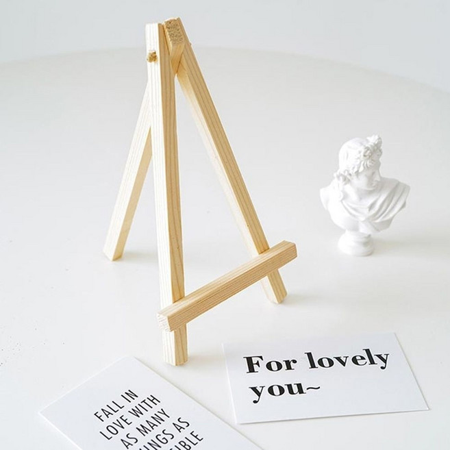 소형 나무 사진 받침대 소품 디피 진열 전시 15x8cm bab+93622tY