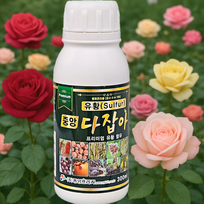 장미 검은무늬병 흑점병 흰가루병 완화 약, 1개, 300ml