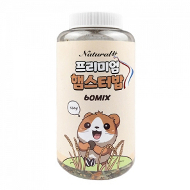 (소분상품) 내츄럴한 60MIX 프리미엄 햄스터밥 100g, 1개