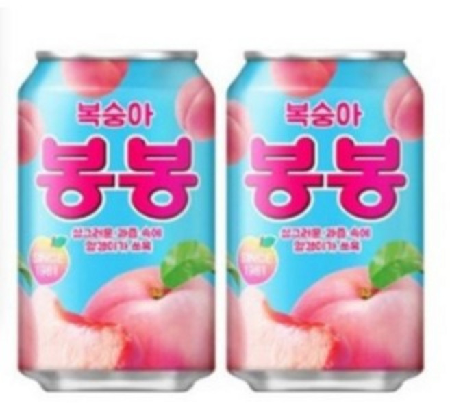 해태htb 복숭아 봉봉 음료, 340ml, 6개