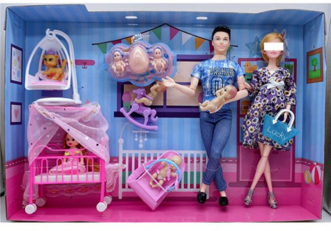 수제 인형 임신 엄마 아버지 아빠 켄 바비 게임 크리스마스 생일 선물, No Box, 1개