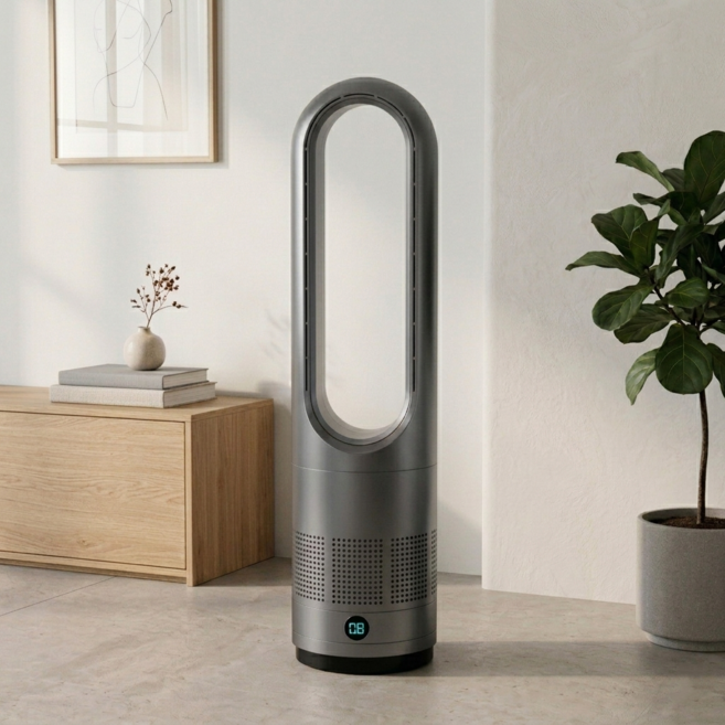 EXTEDRG 날개없는 선풍기 가정용 선풍기 BLDC모터 저소음 타워형 선풍기 리모컨 절전형 강풍 여름 가전 사무실, UML018