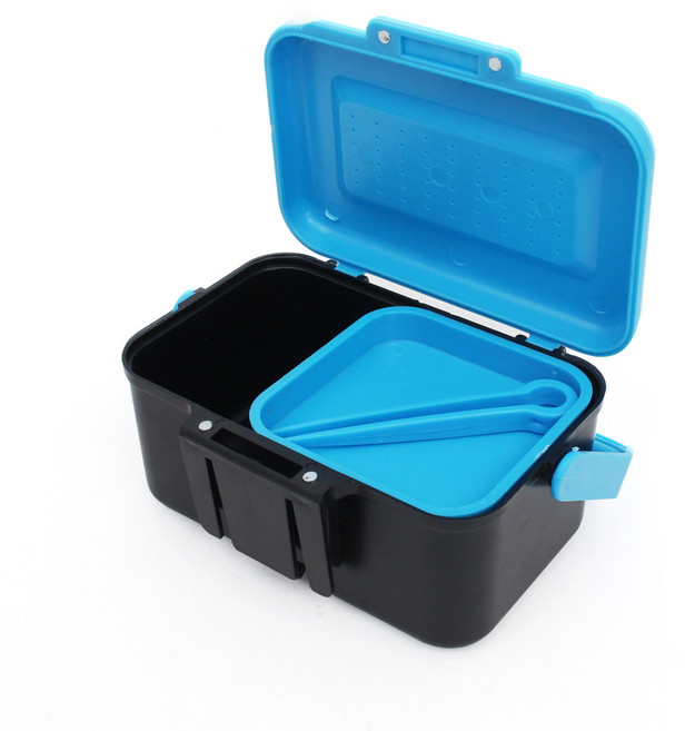 싸파 DK 생미끼 채비 케이스 블루 지렁이 미끼 밑밥통, 단품