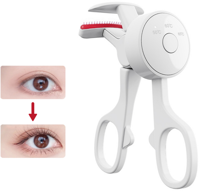 Keka 속눈썹 고데기 전기 히팅 뷰러 3단계 온도조절 Type-C 충전식, A