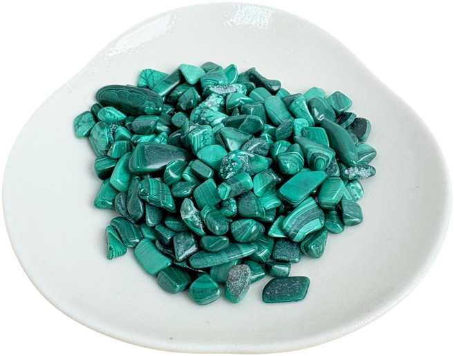 孔雀石碎石 100g 淨化水晶 能量石 聚寶盆 魚缸造景 開運, 孔雀石