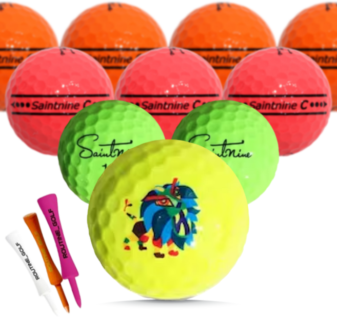 브릭샵 세인트나인 컬러 특a+급 로스트볼 골프공 유명골프티 비재생, 1개, 30개입, 혼합컬러