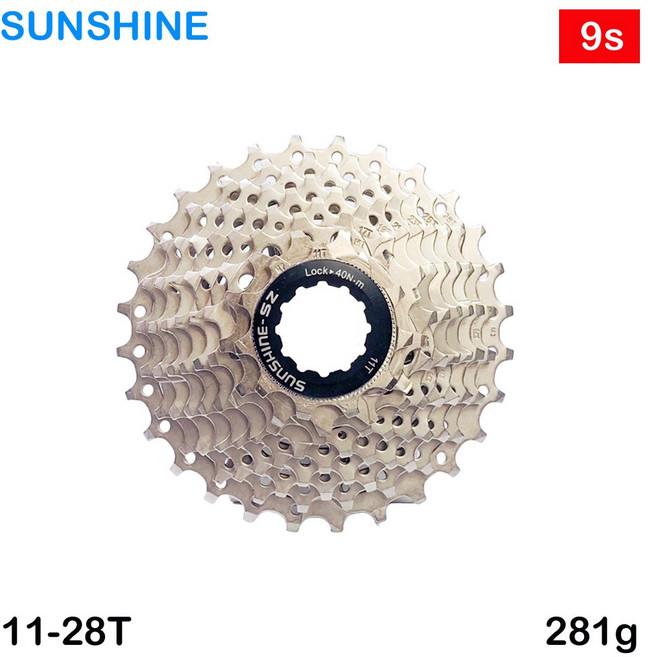 [썬샤인]자전거 스프라켓/로드 9단 11-28T 281g, 1개