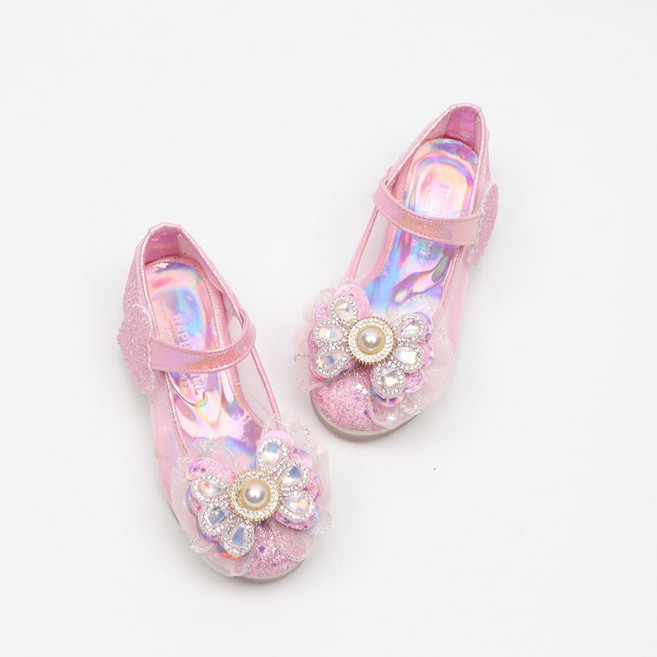 일상다많사 망사 진주 리본 LED 슈즈 국내산 아기신발 메리제인슈즈 여아구두 얼집패션 공주구두 초등구두