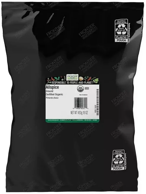 Frontier 올스파이스 파우더 473.2ml16온스 백 호환, 1개, 473.2ml