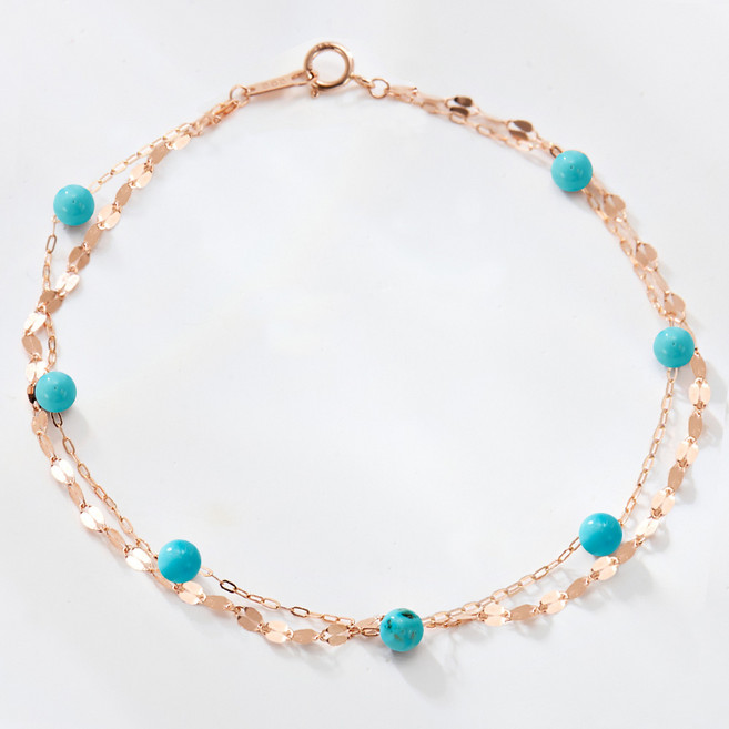 에바주얼리 실키 젬 데일리 한줄 여성 14k 18k 두줄 팔찌