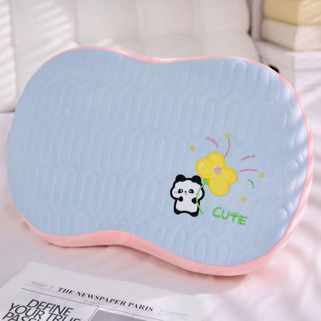 涼蓆枕 冰絲涼蓆枕 貓肚皮枕 記憶棉枕頭 午睡枕